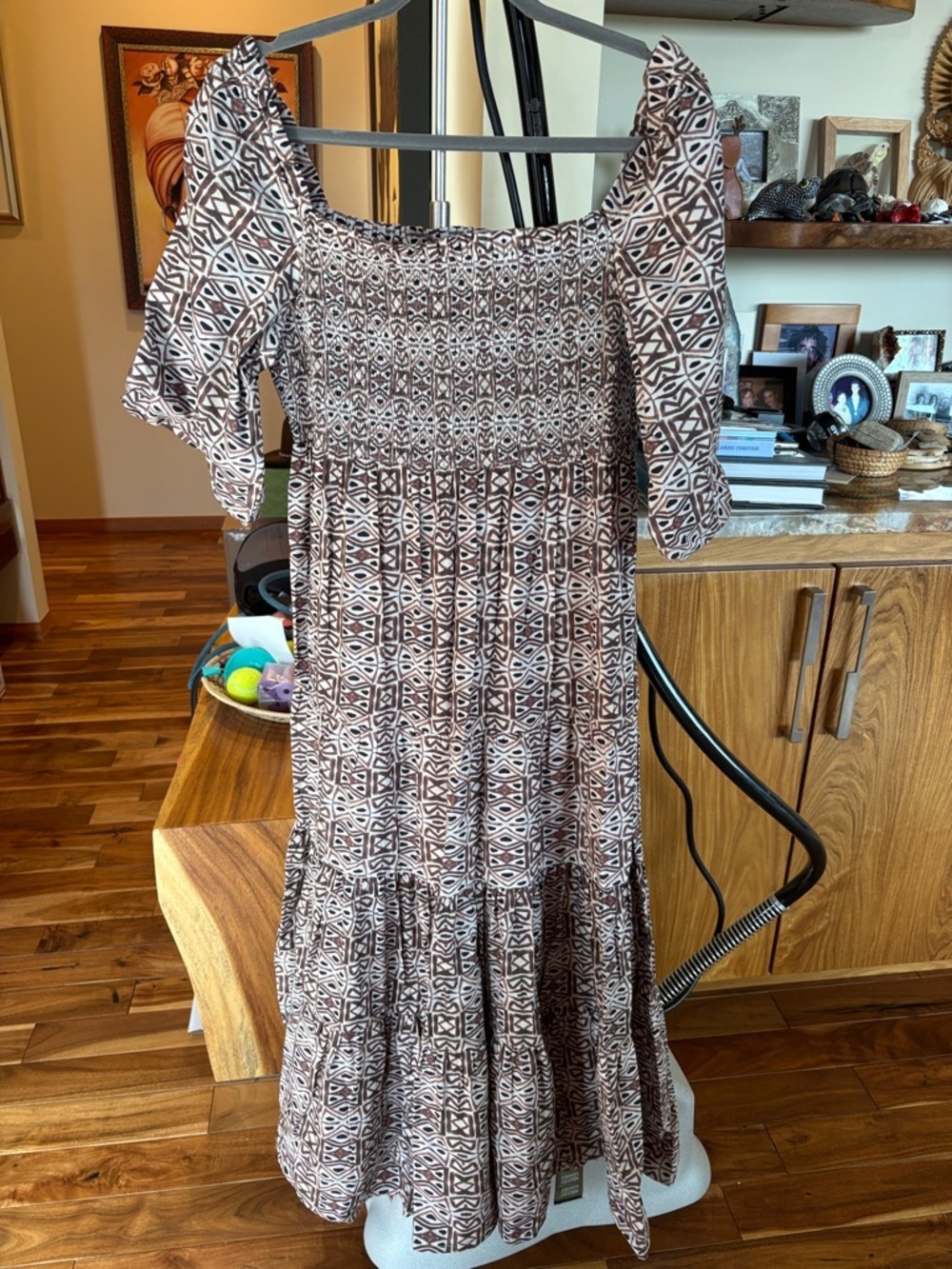 Noonday Bagru Smocked Maxi - Picture 3 of 5